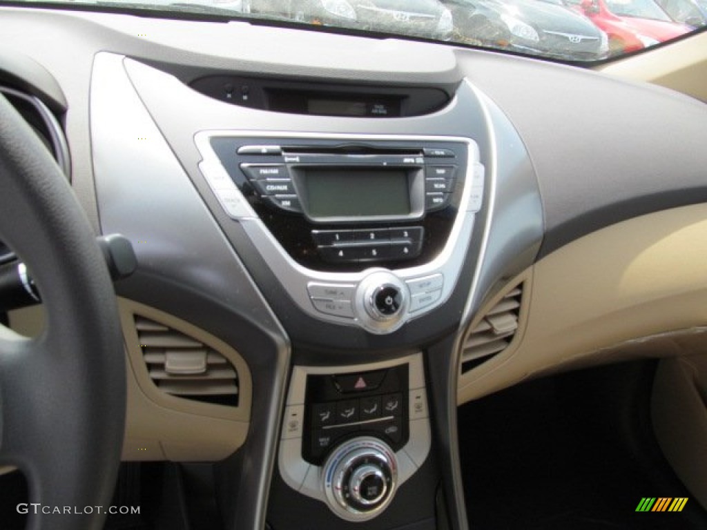 2012 Elantra GLS - Blue Sky Metallic / Beige photo #9