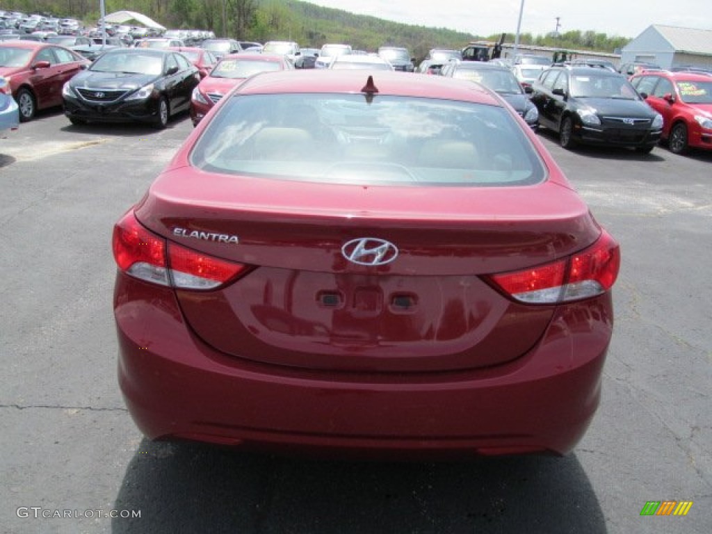 2012 Elantra GLS - Red Allure / Beige photo #4