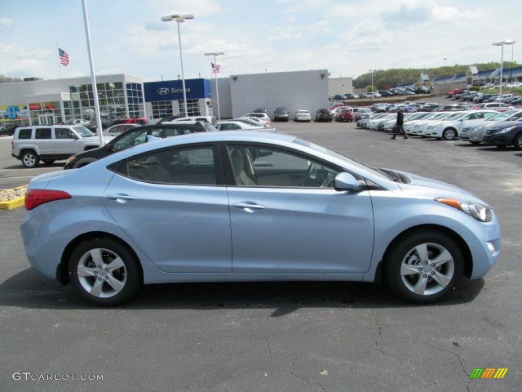 2012 Elantra GLS - Blue Sky Metallic / Beige photo #2