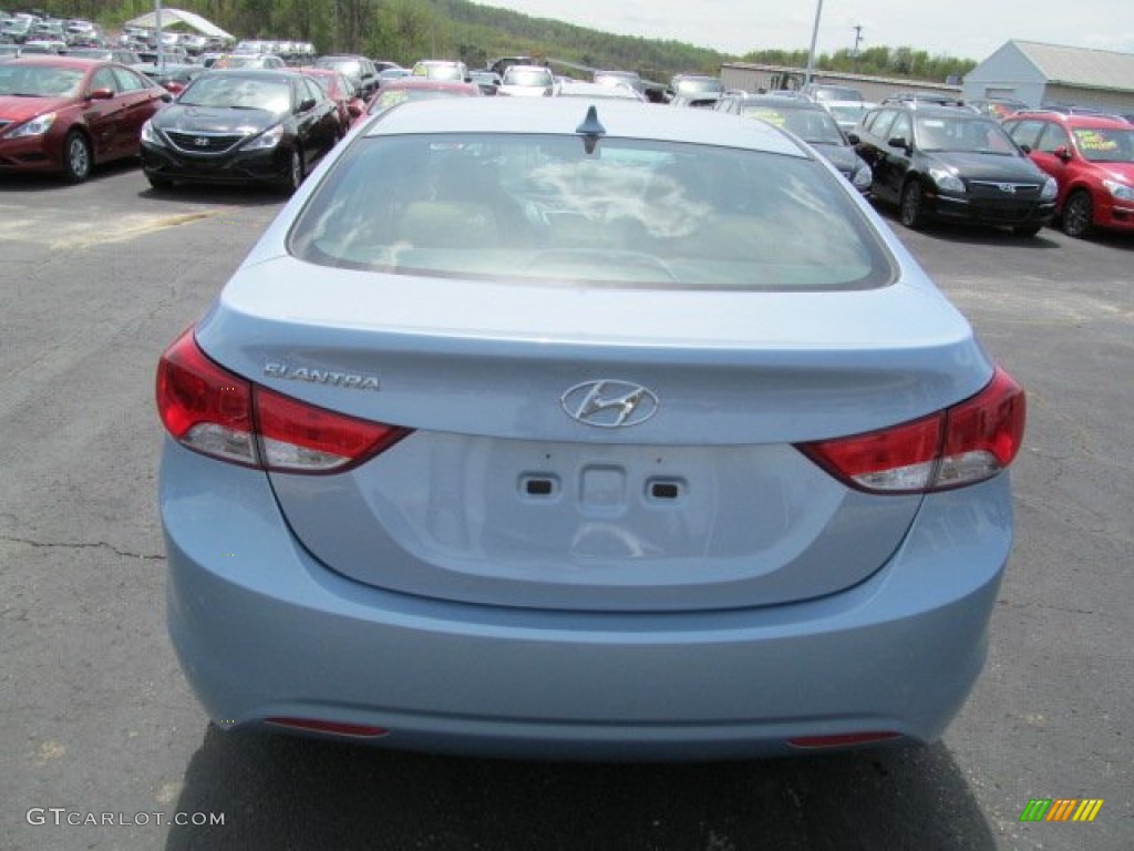 2012 Elantra GLS - Blue Sky Metallic / Beige photo #4