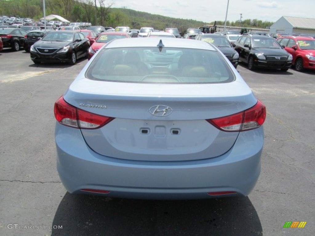 2012 Elantra GLS - Blue Sky Metallic / Beige photo #4