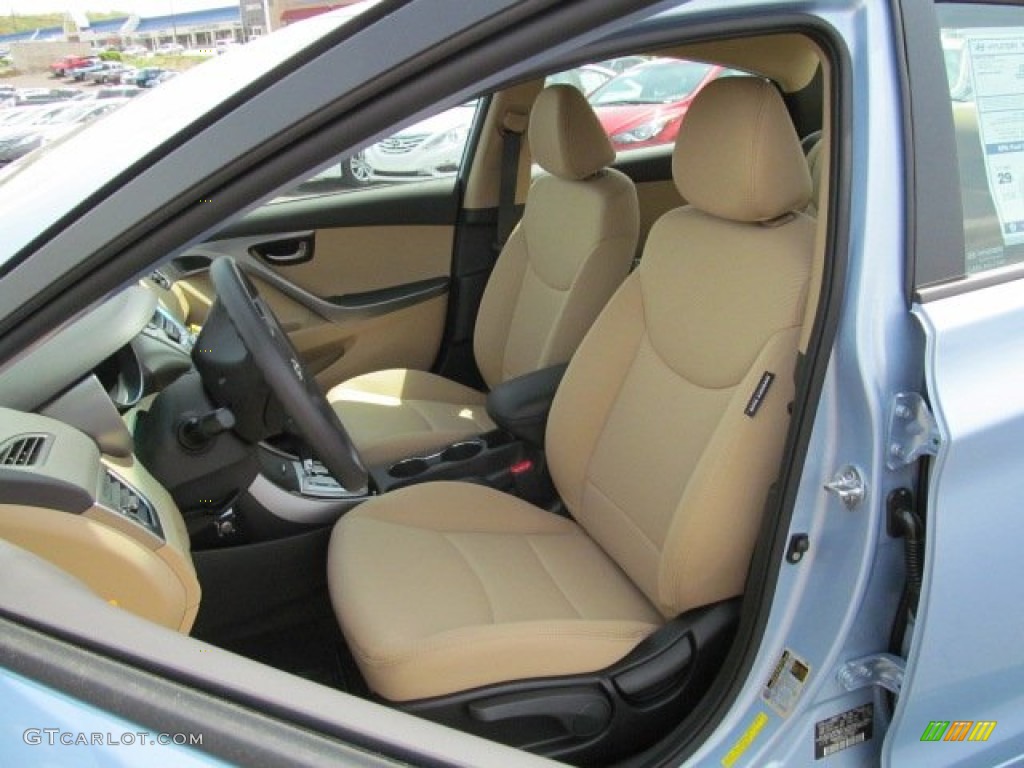 2012 Elantra GLS - Blue Sky Metallic / Beige photo #6