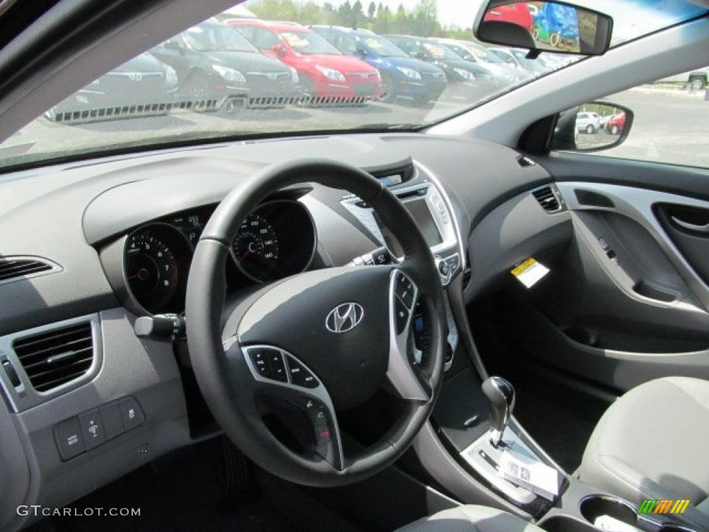 2013 Elantra Limited - Midnight Black / Gray photo #6