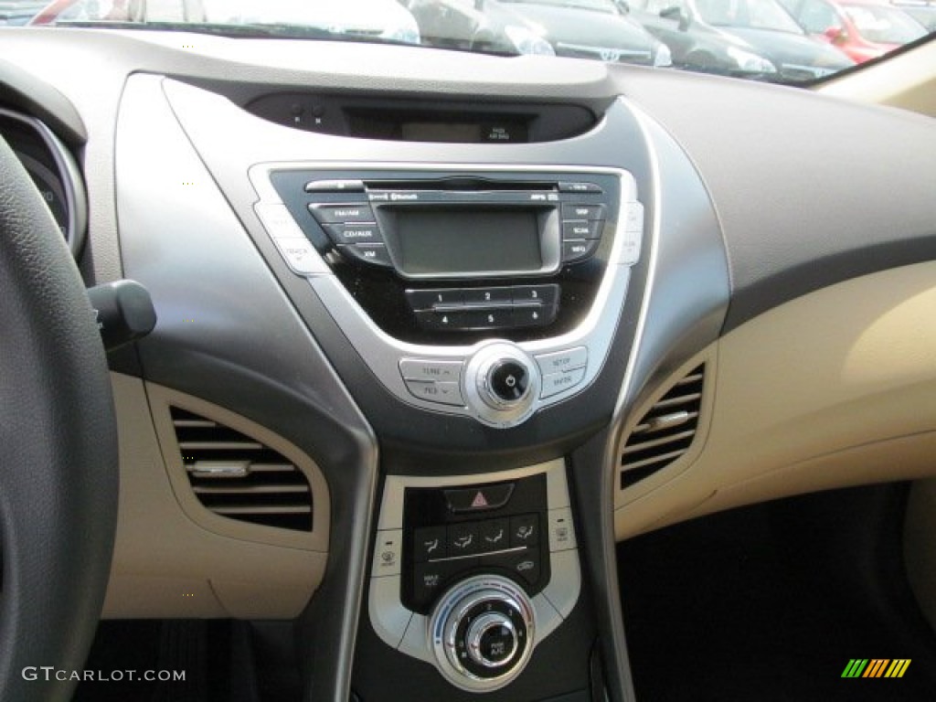 2012 Elantra GLS - Blue Sky Metallic / Beige photo #9
