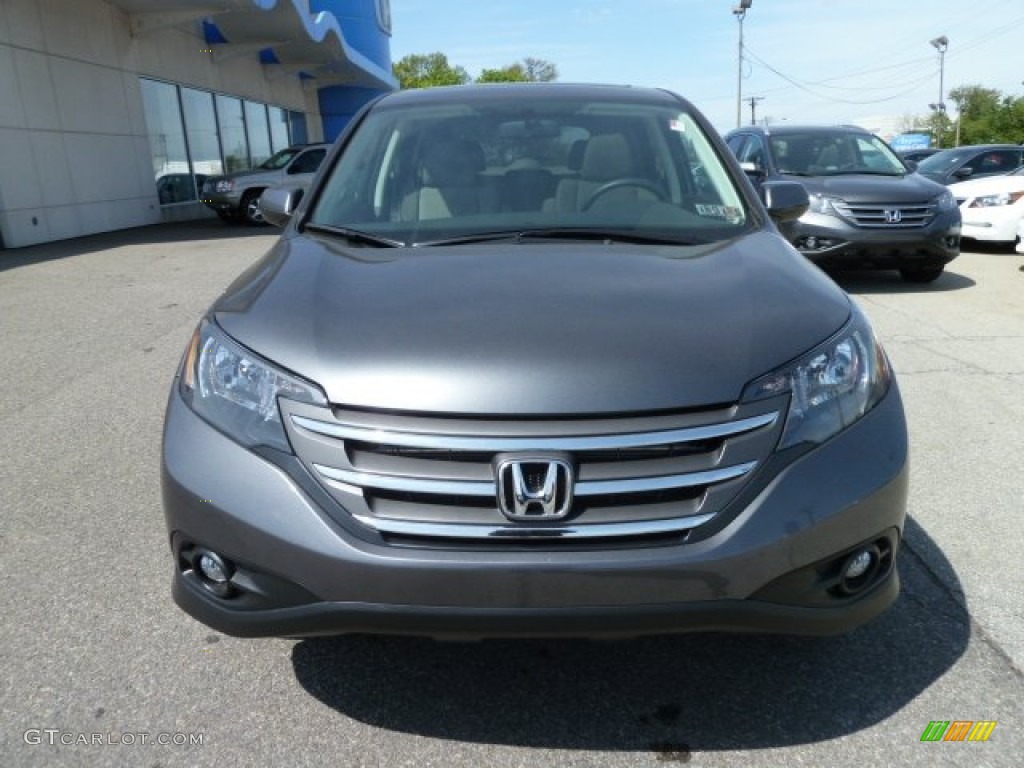 2012 CR-V EX 4WD - Polished Metal Metallic / Gray photo #8