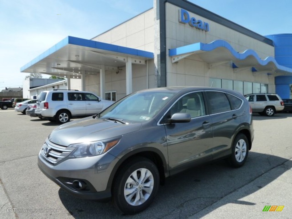 2012 CR-V EX 4WD - Polished Metal Metallic / Gray photo #9