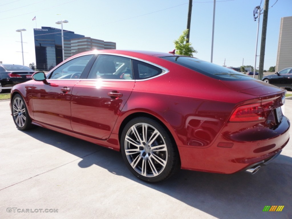 Garnet Red Pearl Effect 2012 Audi A7 3.0T quattro Prestige Exterior Photo #64345364