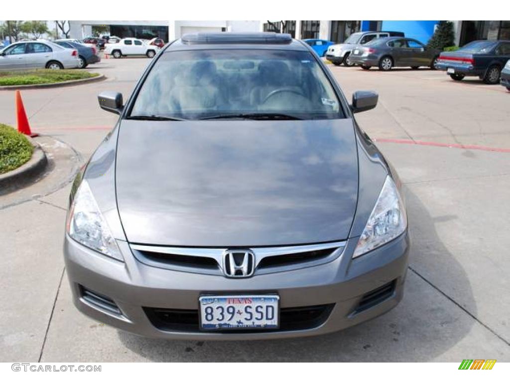 2007 Accord EX-L V6 Sedan - Carbon Bronze Pearl / Ivory photo #2