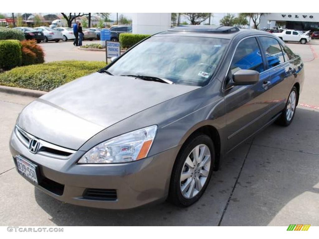 2007 Accord EX-L V6 Sedan - Carbon Bronze Pearl / Ivory photo #3
