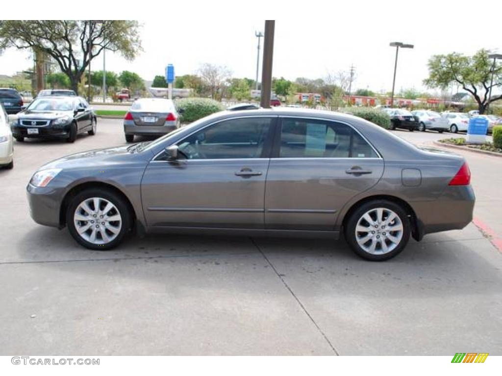 2007 Accord EX-L V6 Sedan - Carbon Bronze Pearl / Ivory photo #4