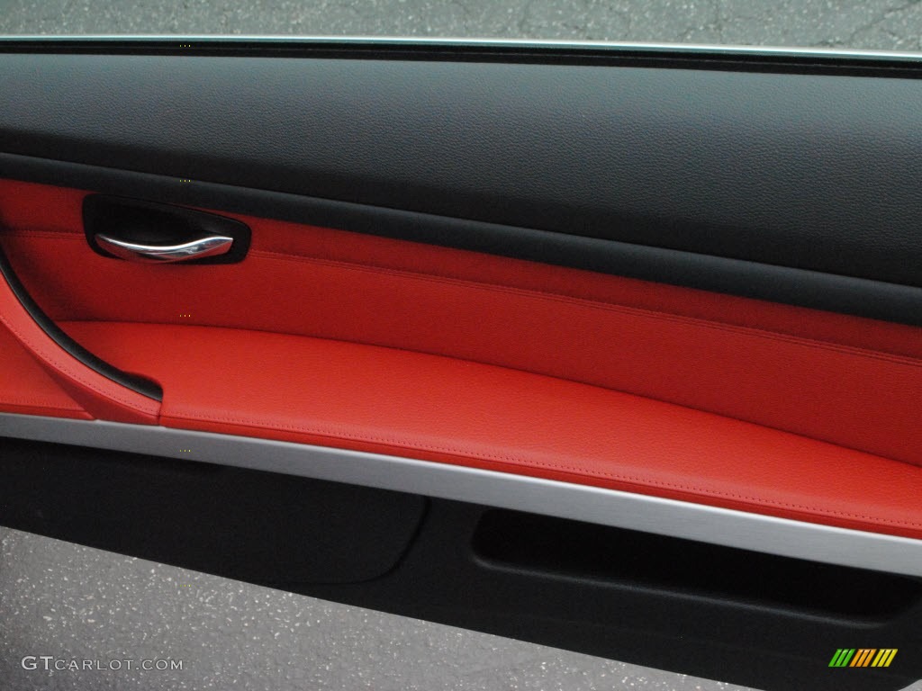 2009 3 Series 335i Convertible - Space Grey Metallic / Coral Red/Black Dakota Leather photo #6
