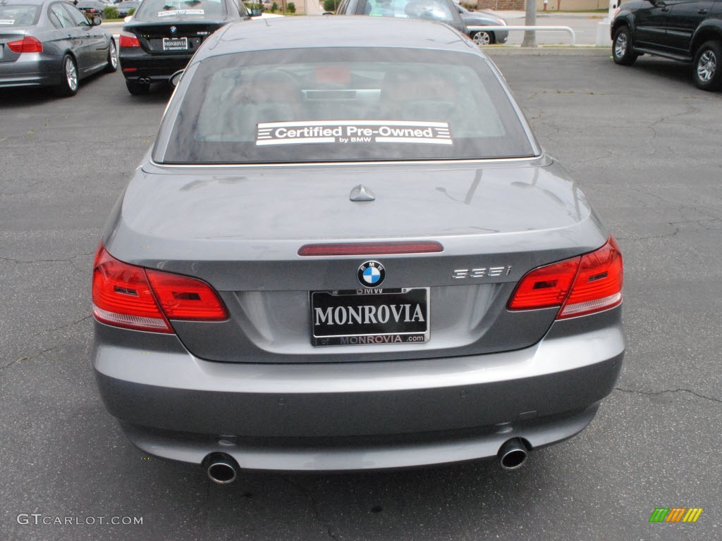 2009 3 Series 335i Convertible - Space Grey Metallic / Coral Red/Black Dakota Leather photo #9