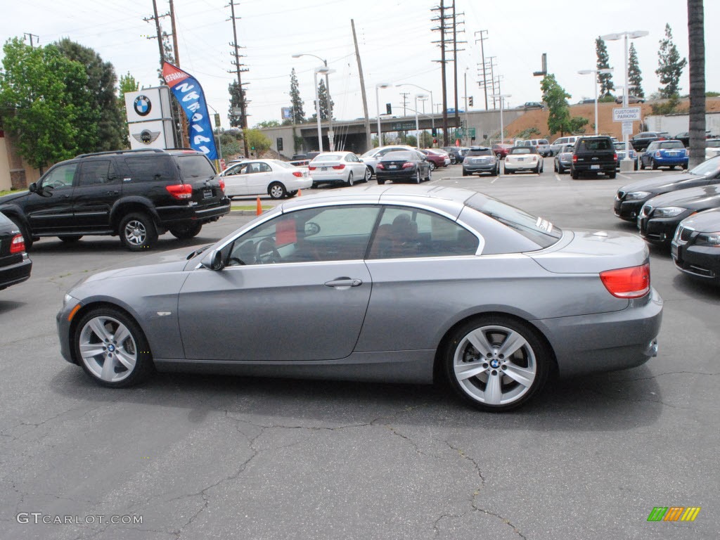 2009 3 Series 335i Convertible - Space Grey Metallic / Coral Red/Black Dakota Leather photo #12