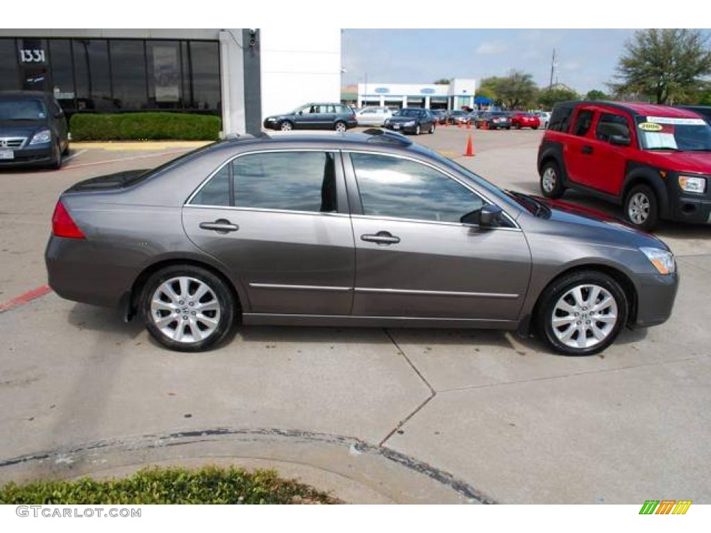 2007 Accord EX-L V6 Sedan - Carbon Bronze Pearl / Ivory photo #8