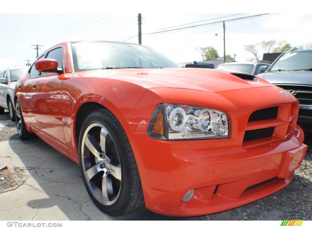 HEMI Orange Pearl 2009 Dodge Charger SRT-8 Super Bee Exterior Photo #64348090