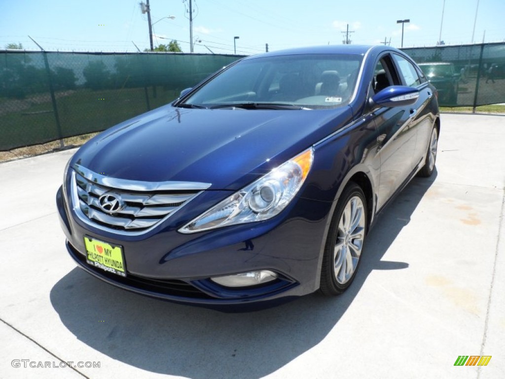 2013 Sonata Limited 2.0T - Indigo Night Blue / Gray photo #7