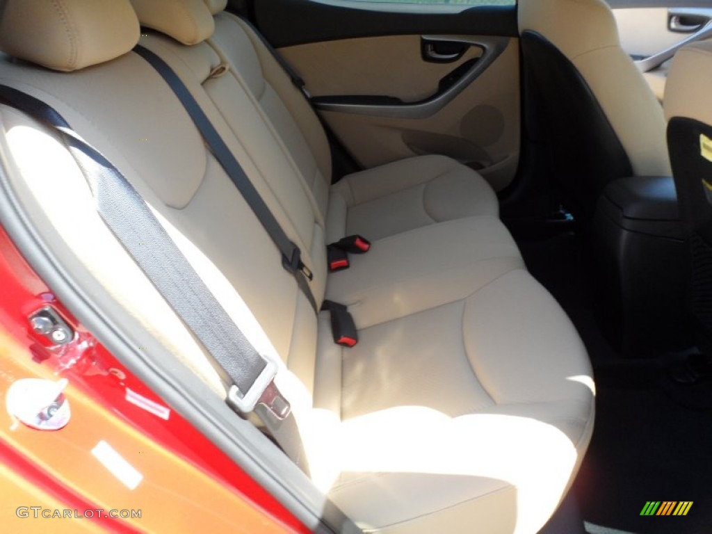 2012 Elantra GLS - Red Allure / Beige photo #22