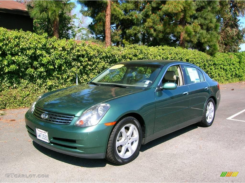 2003 G 35 Sedan - Emerald Mist Metallic / Willow photo #1