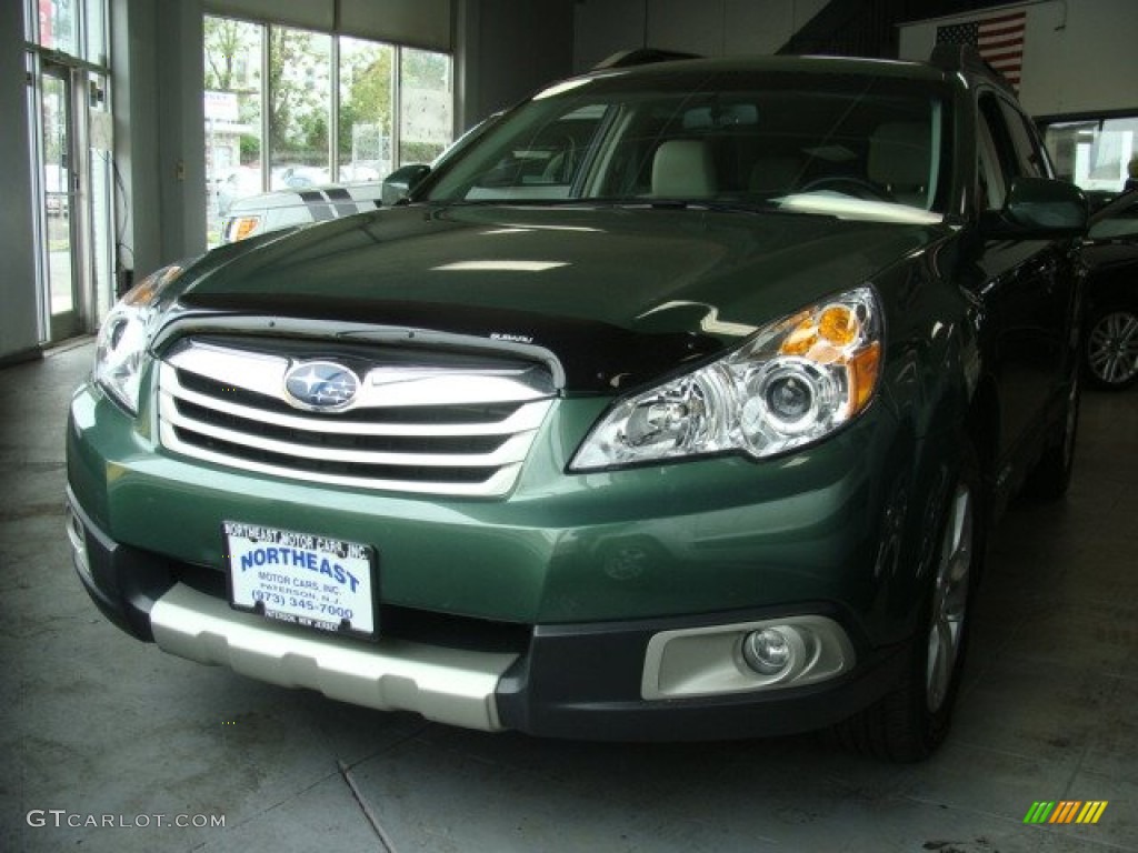 2010 Outback 3.6R Limited Wagon - Cypress Green Pearl / Warm Ivory photo #1