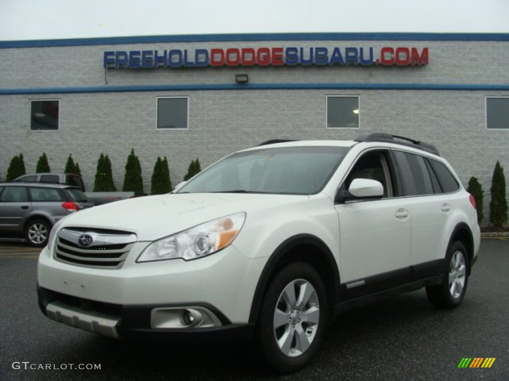 2011 Outback 2.5i Limited Wagon - Satin White Pearl / Warm Ivory photo #1