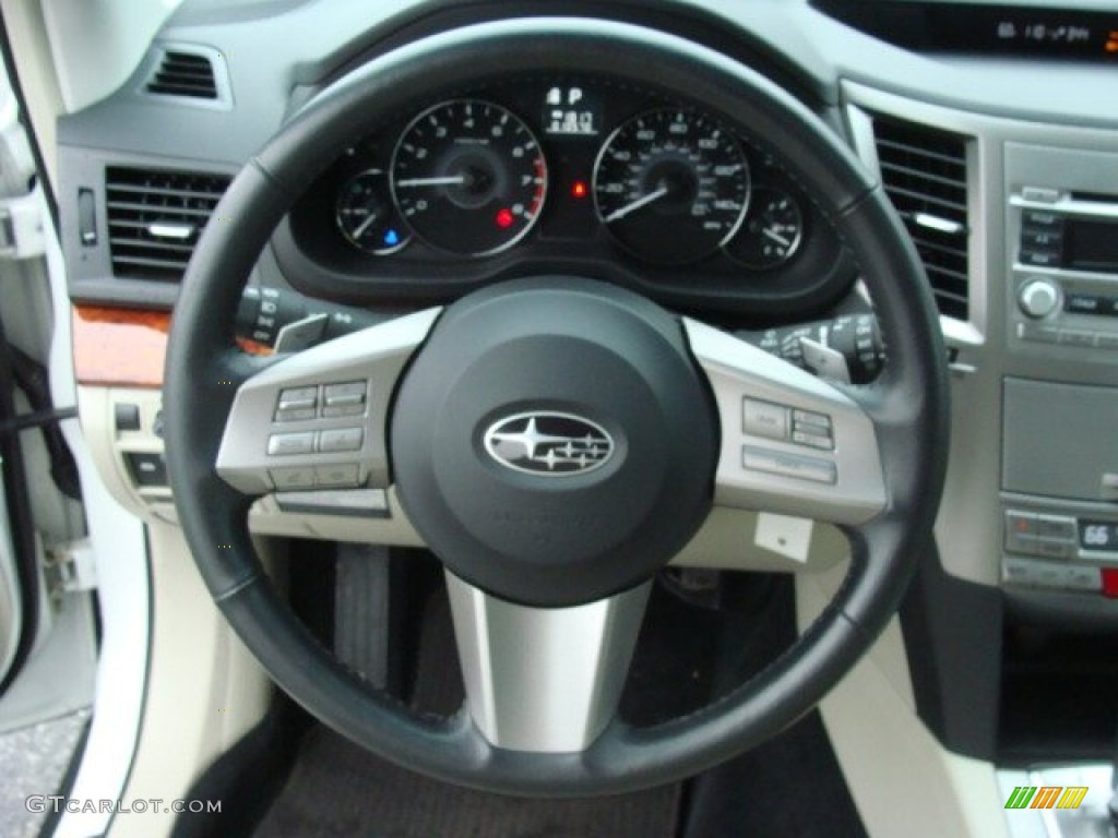 2011 Outback 2.5i Limited Wagon - Satin White Pearl / Warm Ivory photo #12