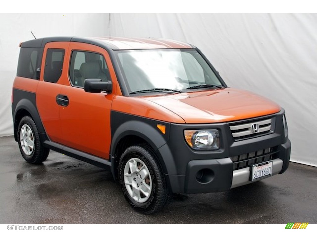 2008 Element LX - Tangerine Orange Metallic / Gray/Black photo #5