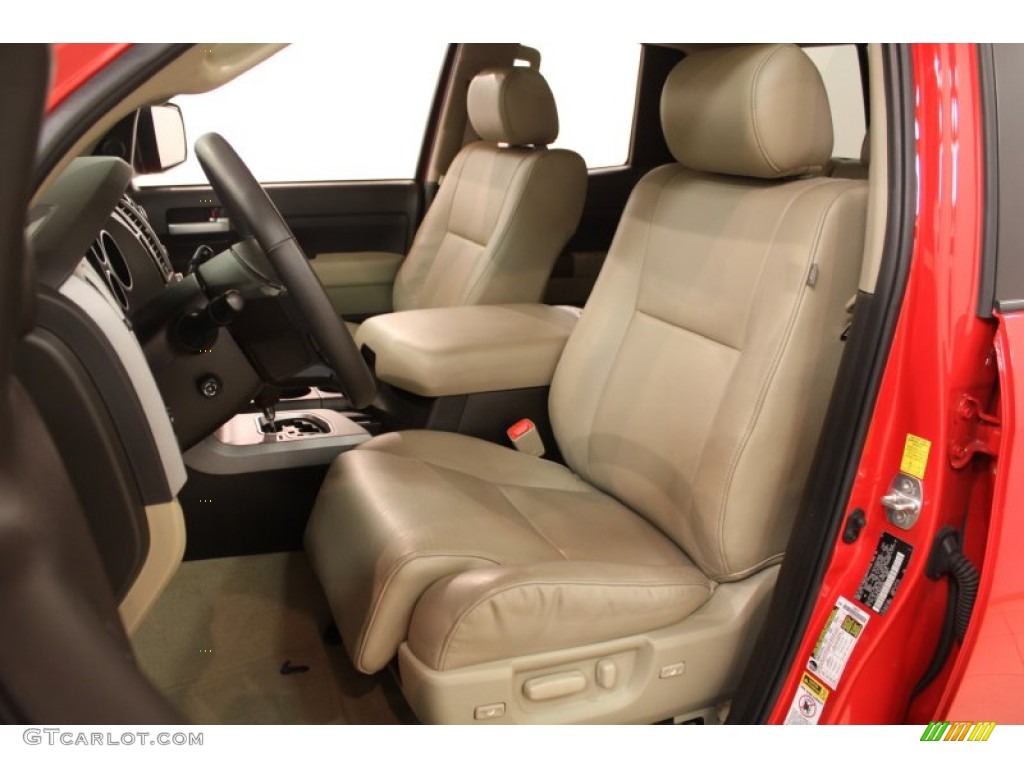 Sand Beige Interior 2010 Toyota Tundra Limited Double Cab 4x4 Photo #64356858