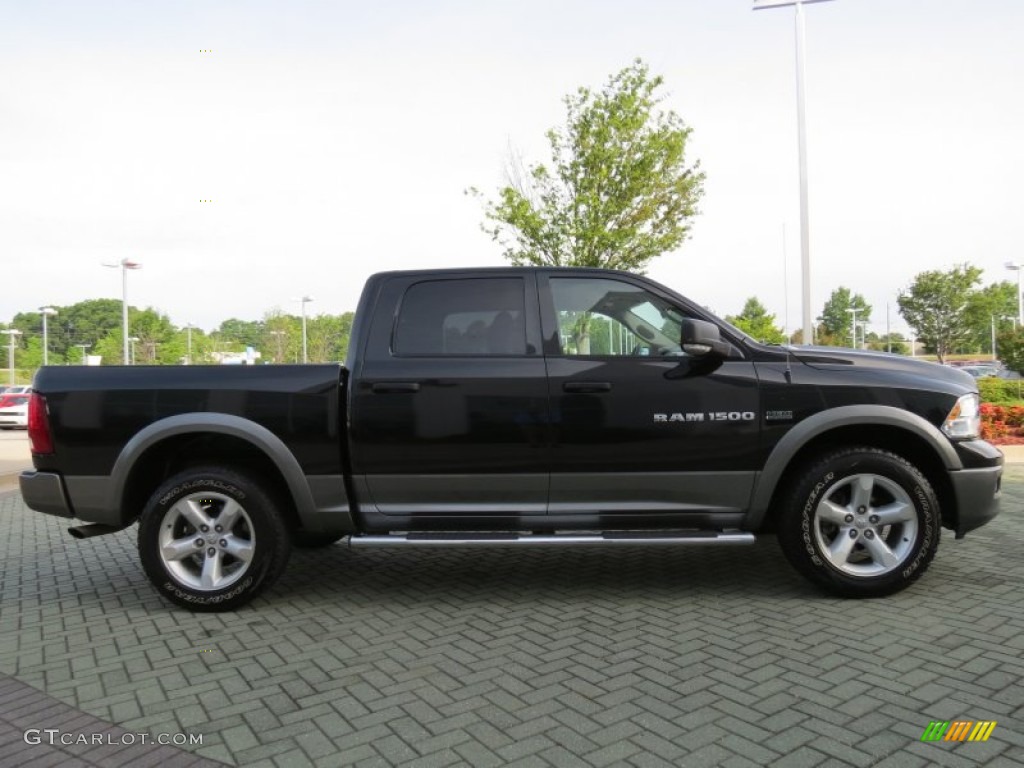 2011 Ram 1500 SLT Crew Cab 4x4 - Brilliant Black Crystal Pearl / Dark Slate Gray/Medium Graystone photo #6