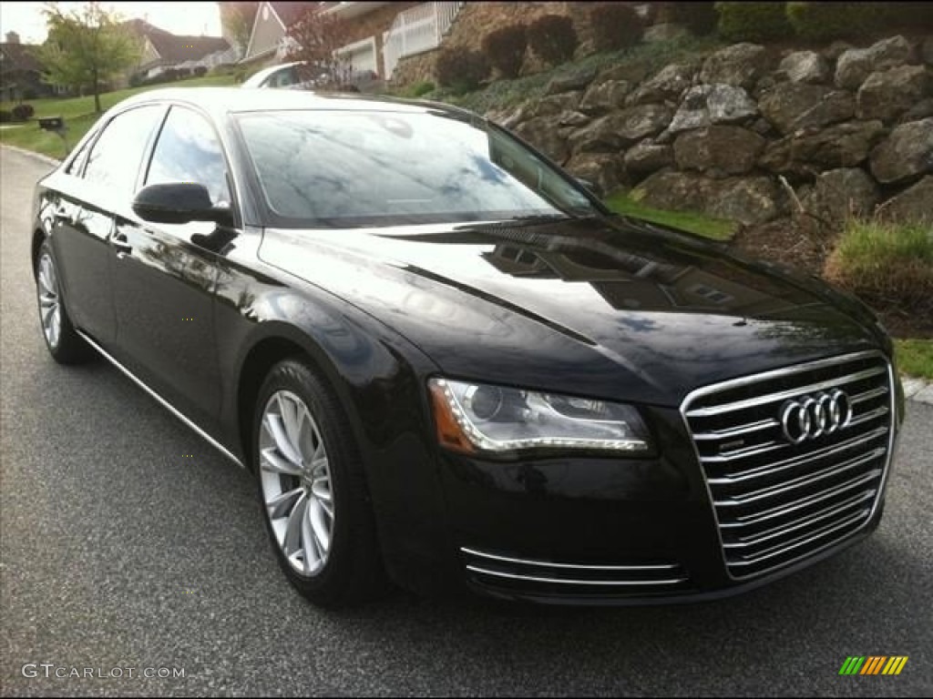 Phantom Black Pearl Effect 2011 Audi A8 L 4.2 FSI quattro Exterior Photo #64359987