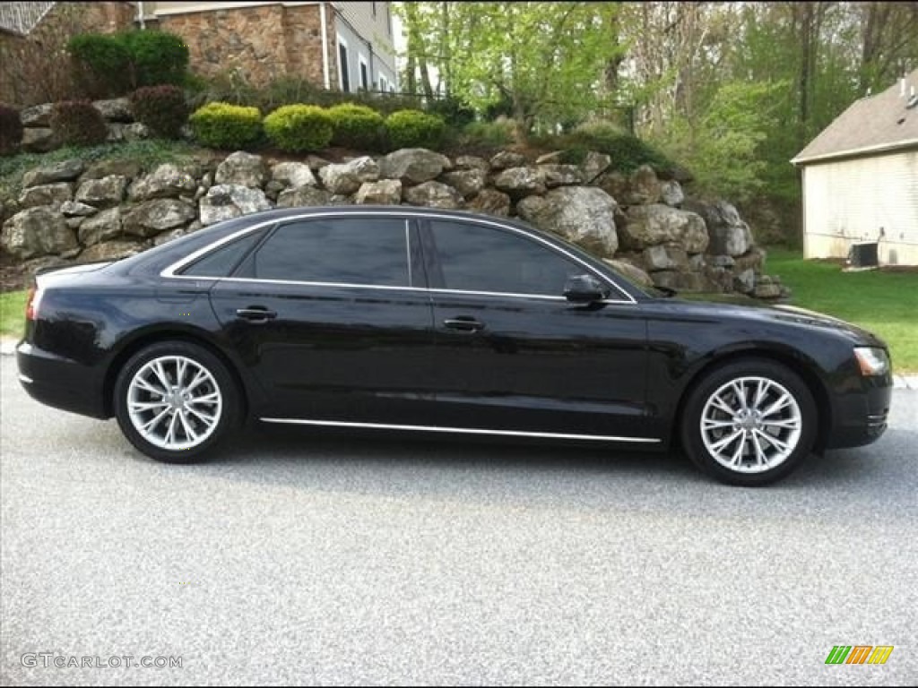 Phantom Black Pearl Effect 2011 Audi A8 L 4.2 FSI quattro Exterior Photo #64360040