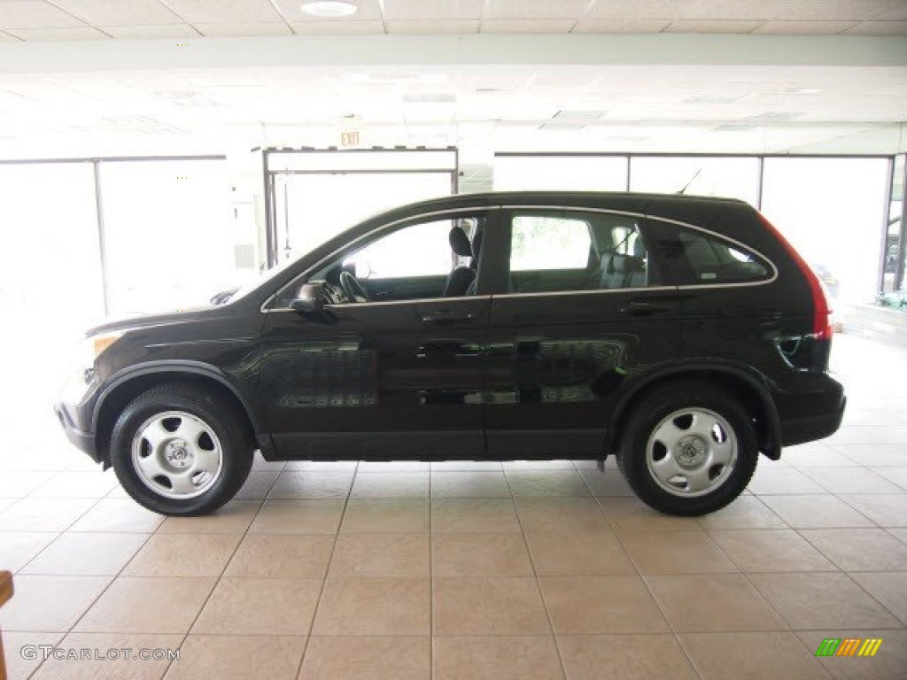 2009 CR-V LX 4WD - Crystal Black Pearl / Black photo #4