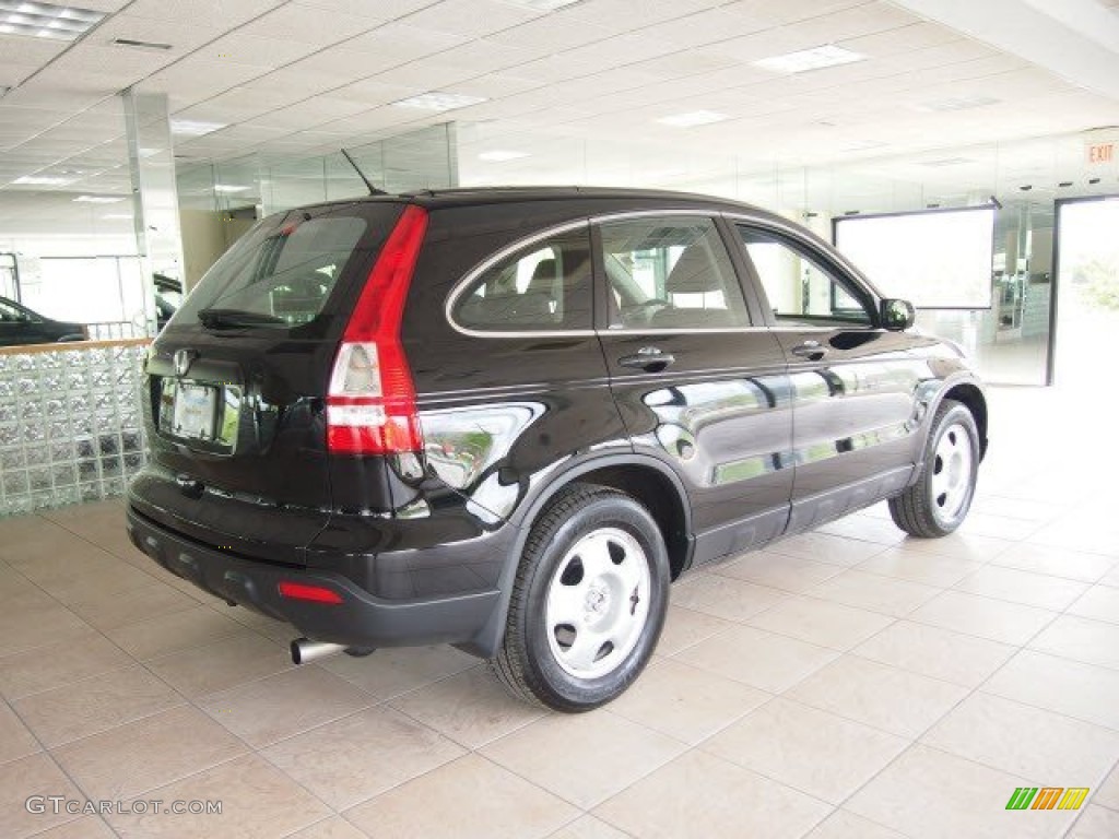 2009 CR-V LX 4WD - Crystal Black Pearl / Black photo #7