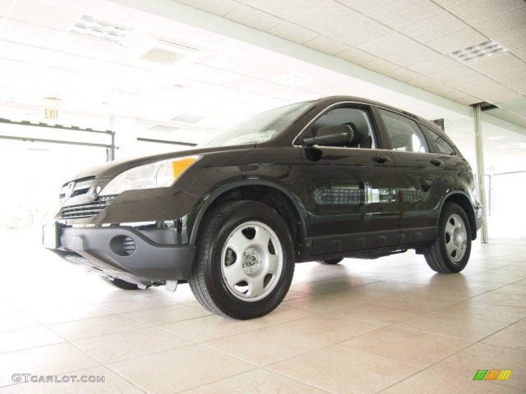2009 CR-V LX 4WD - Crystal Black Pearl / Black photo #11