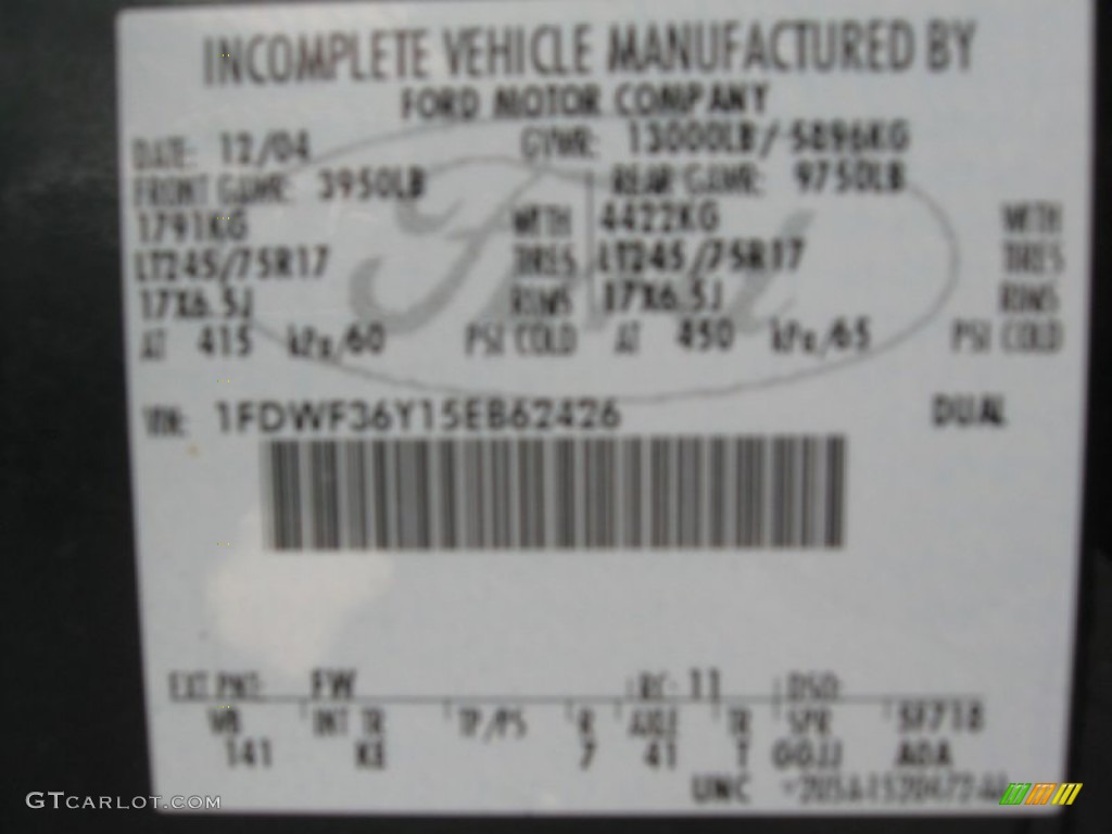 2005 F350 Super Duty XL Regular Cab Dump Truck - Dark Green Satin Metallic / Medium Flint photo #12