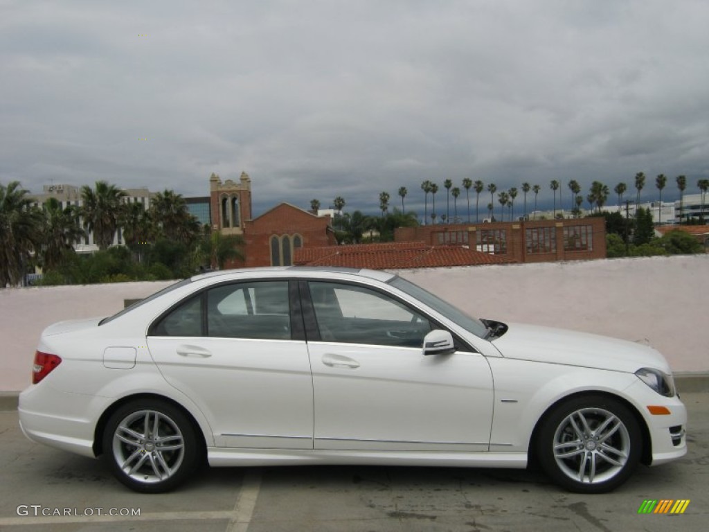 2012 C 250 Sport - Diamond White Metallic / Cappucino photo #3