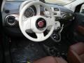 Pelle Marrone/Avorio (Brown/Ivory) 2012 Fiat 500 Lounge Steering Wheel