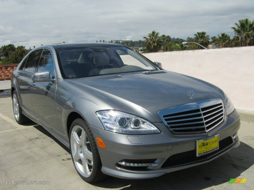 2012 S 550 Sedan - Paladium Silver Metallic / Ash/Grey photo #1