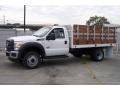 Oxford White - F550 Super Duty XL Regular Cab Stake Truck Photo No. 1