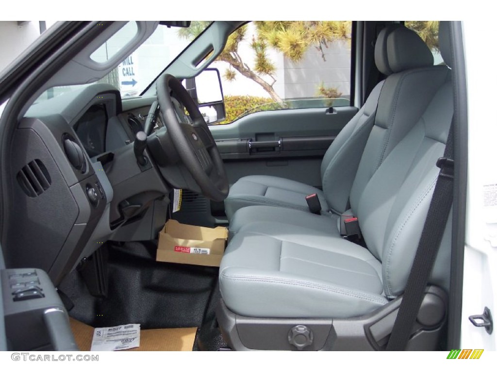 Steel Interior 2012 Ford F350 Super Duty XL Crew Cab Photo #64367151