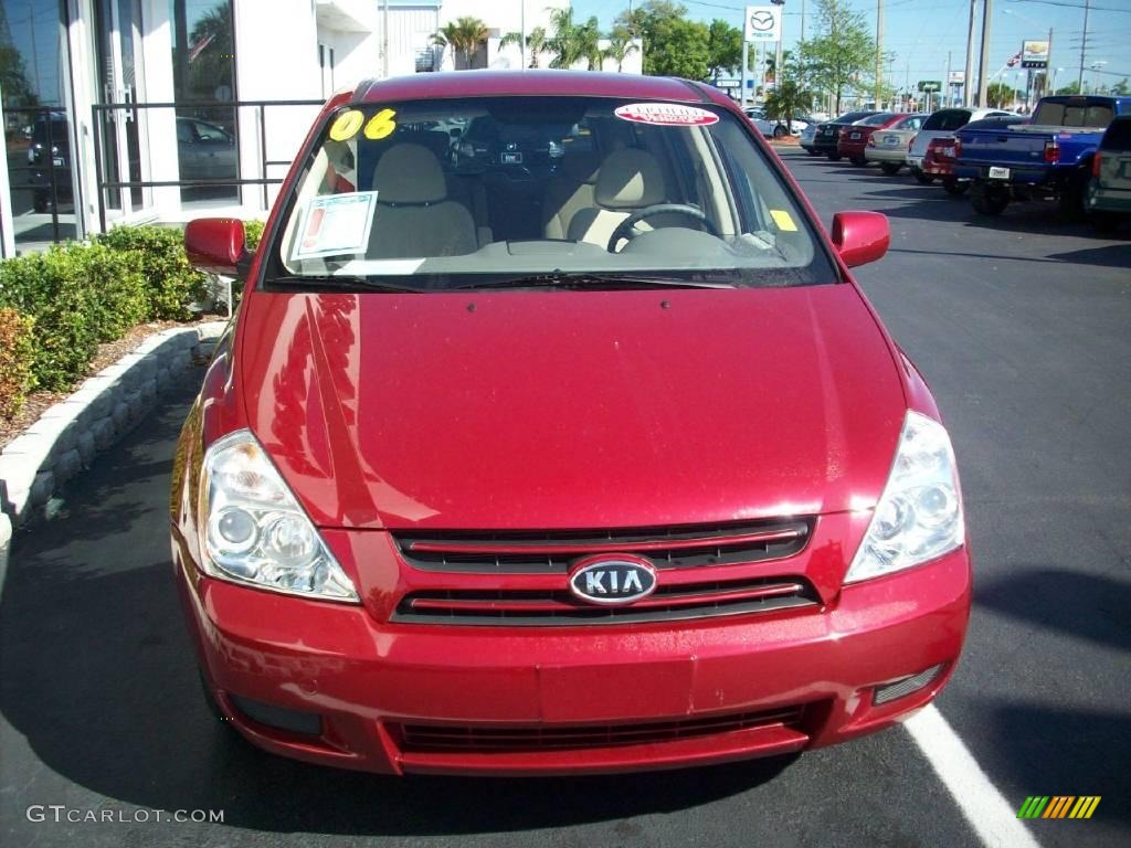 2006 Sedona LX - Claret Red / Beige photo #6