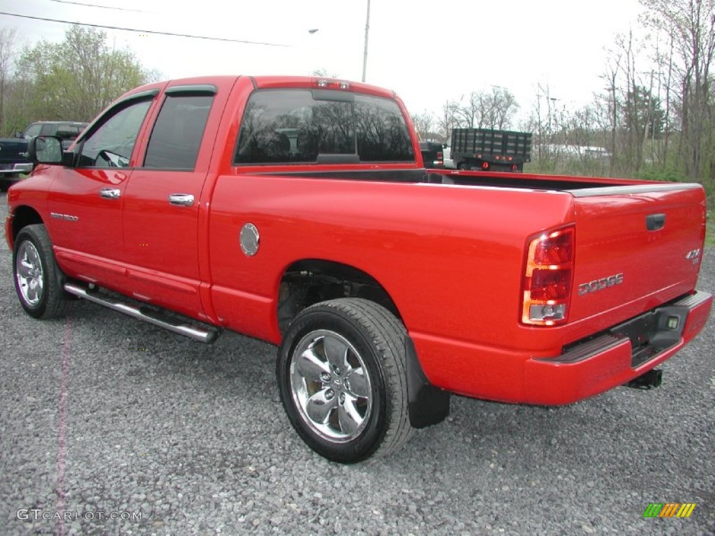 2004 Ram 1500 SLT Quad Cab 4x4 - Flame Red / Dark Slate Gray photo #6