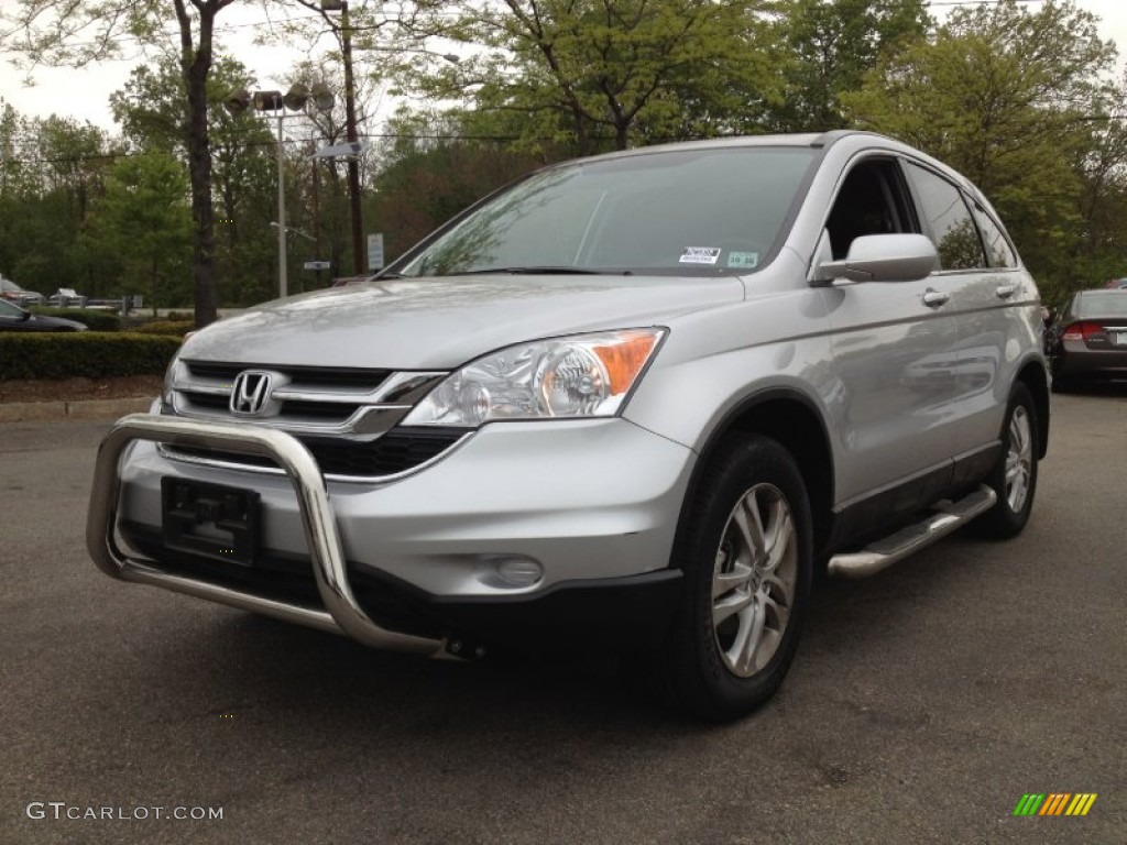 2011 CR-V EX-L 4WD - Alabaster Silver Metallic / Black photo #5