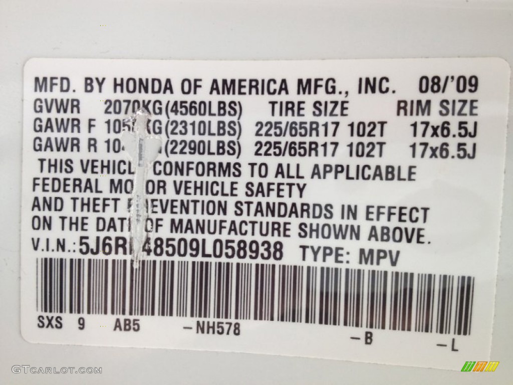 2009 CR-V EX 4WD - Taffeta White / Gray photo #21