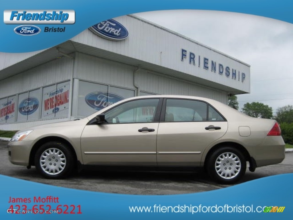 2007 Accord Value Package Sedan - Desert Mist Metallic / Ivory photo #1