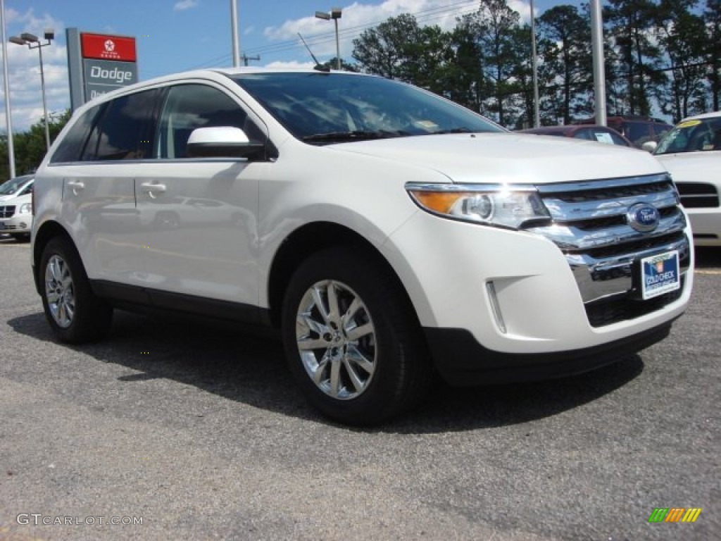 2012 Edge Limited AWD - White Platinum Metallic Tri-Coat / Sienna photo #8