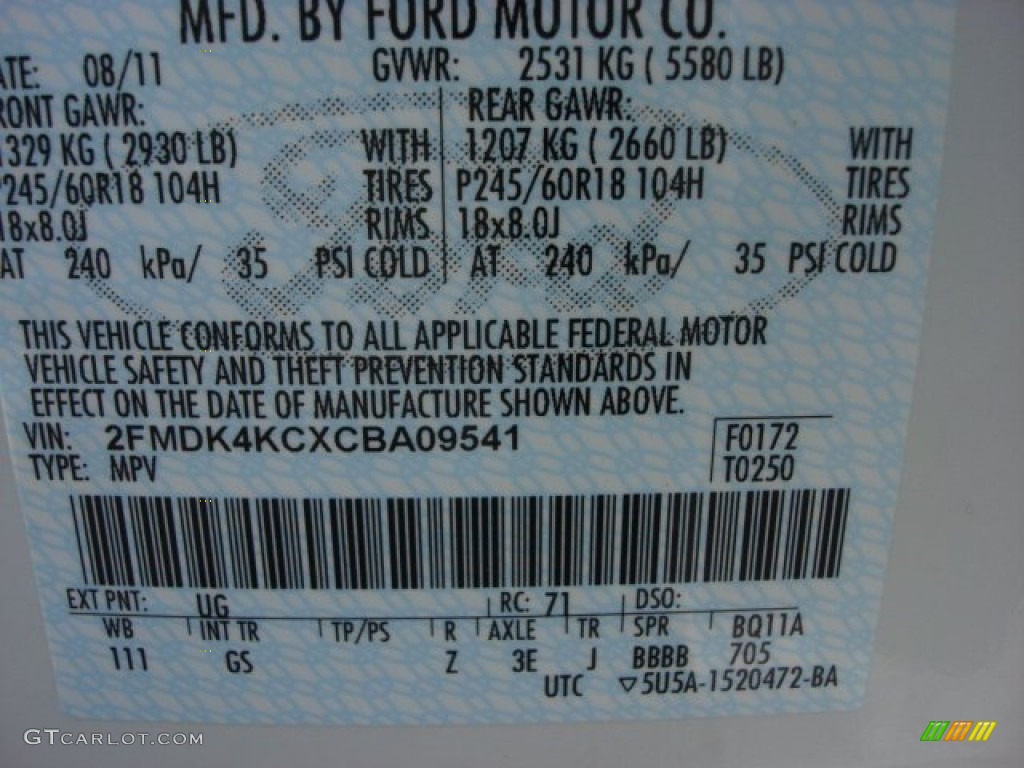 2012 Edge Limited AWD - White Platinum Metallic Tri-Coat / Sienna photo #29