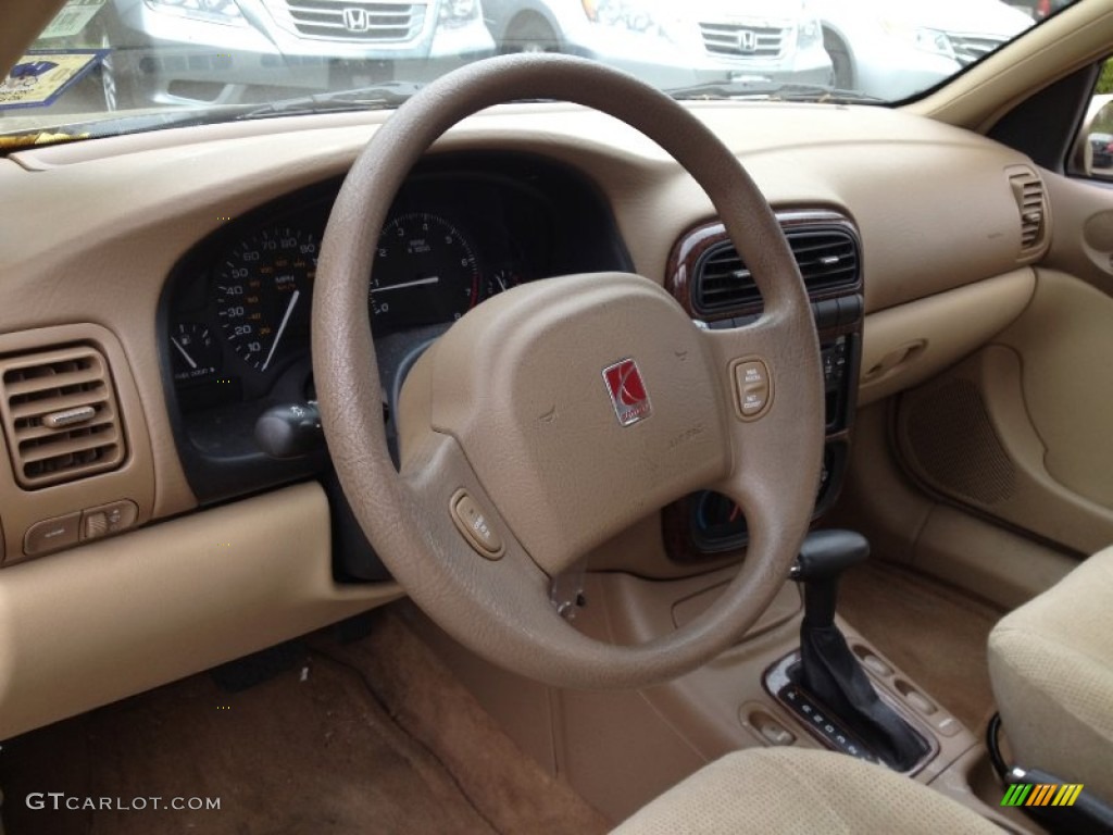 2000 Saturn L Series LS1 Sedan Medium Tan Steering Wheel Photo #64371179