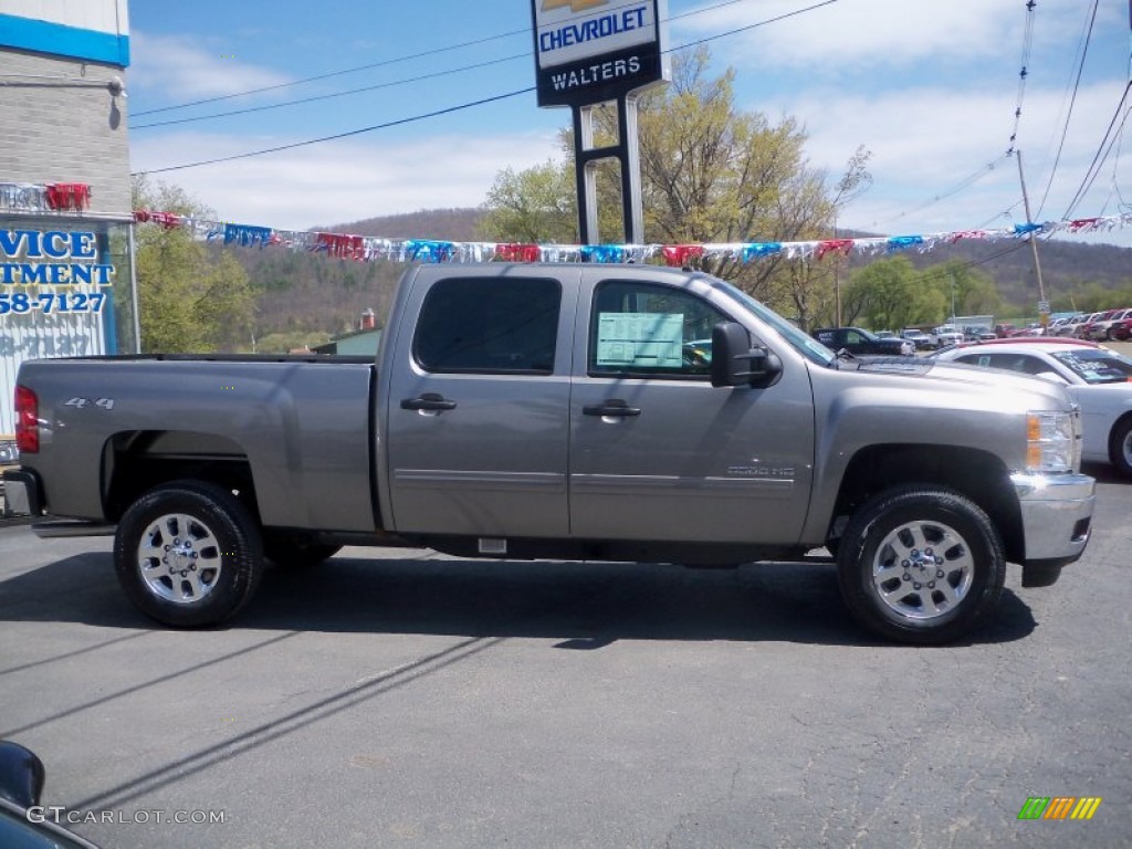 2012 Silverado 3500HD LT Crew Cab 4x4 - Graystone Metallic / Ebony photo #4