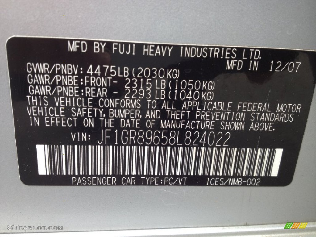 2008 Impreza WRX STi - Spark Silver Metallic / Carbon Black/Graphite Gray Alcantara photo #20