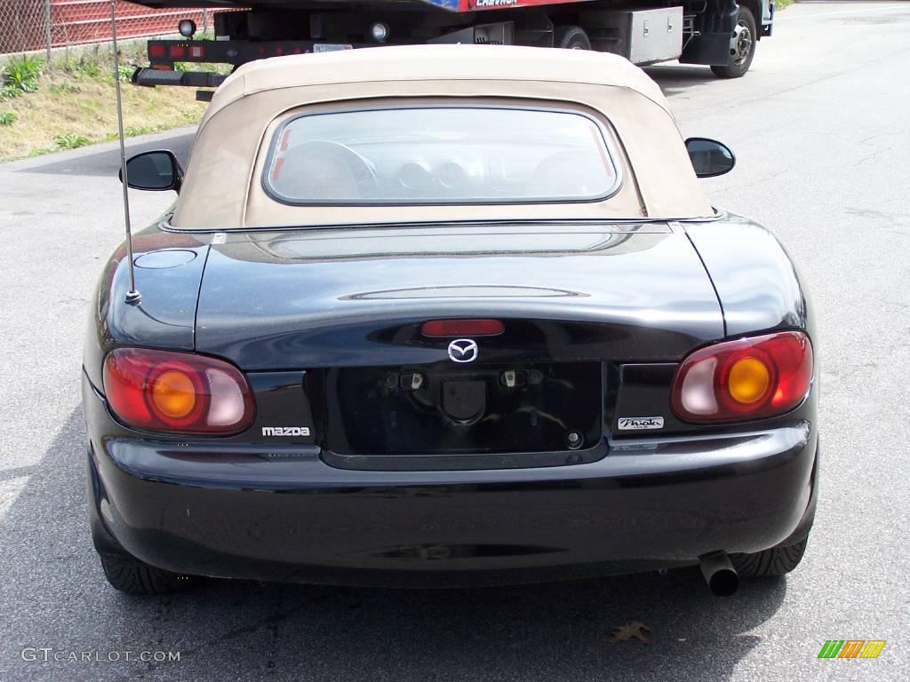 2000 MX-5 Miata LS Roadster - Brilliant Black Metallic / Beige photo #2